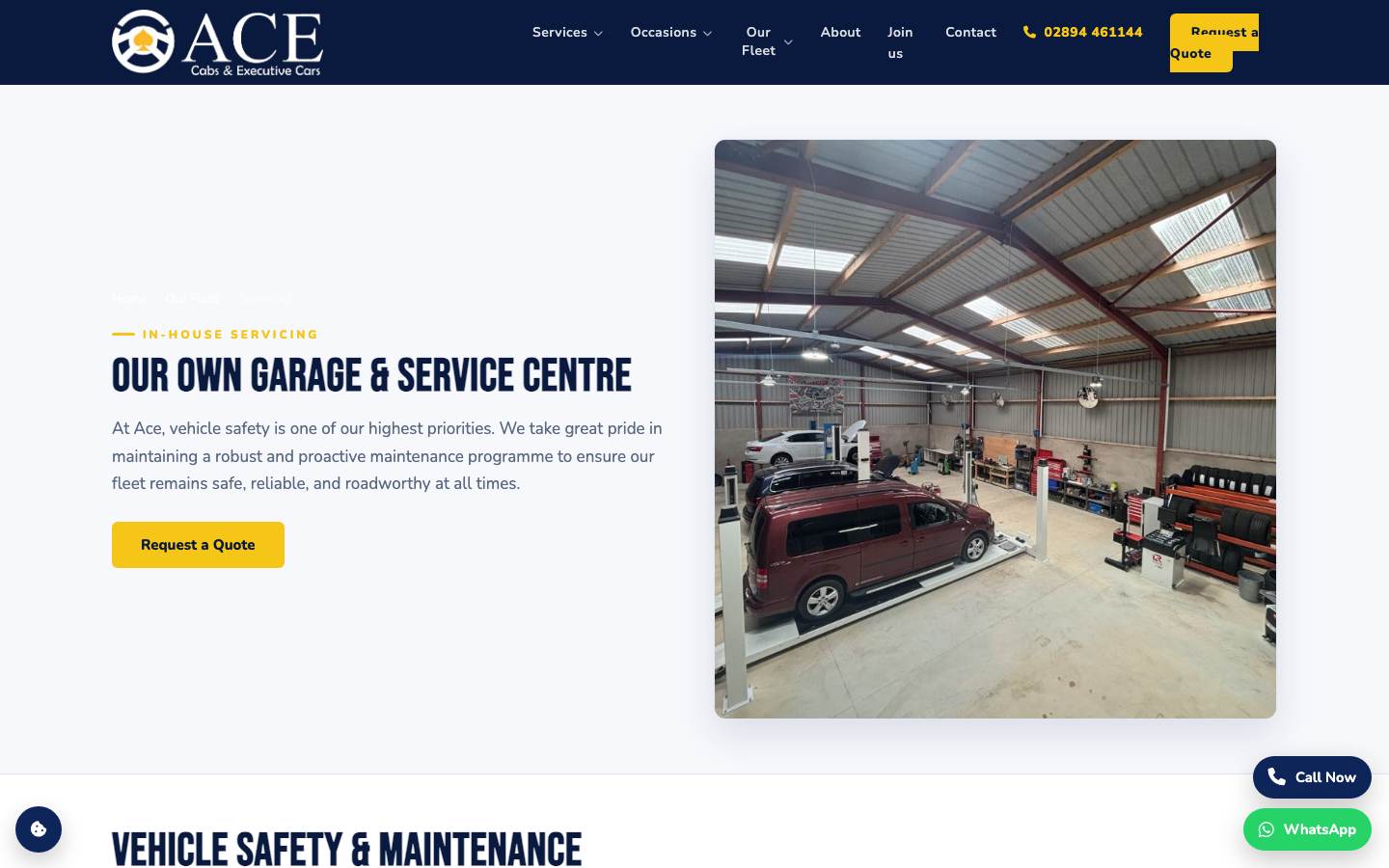 Ace in-house garage and service centre in Antrim