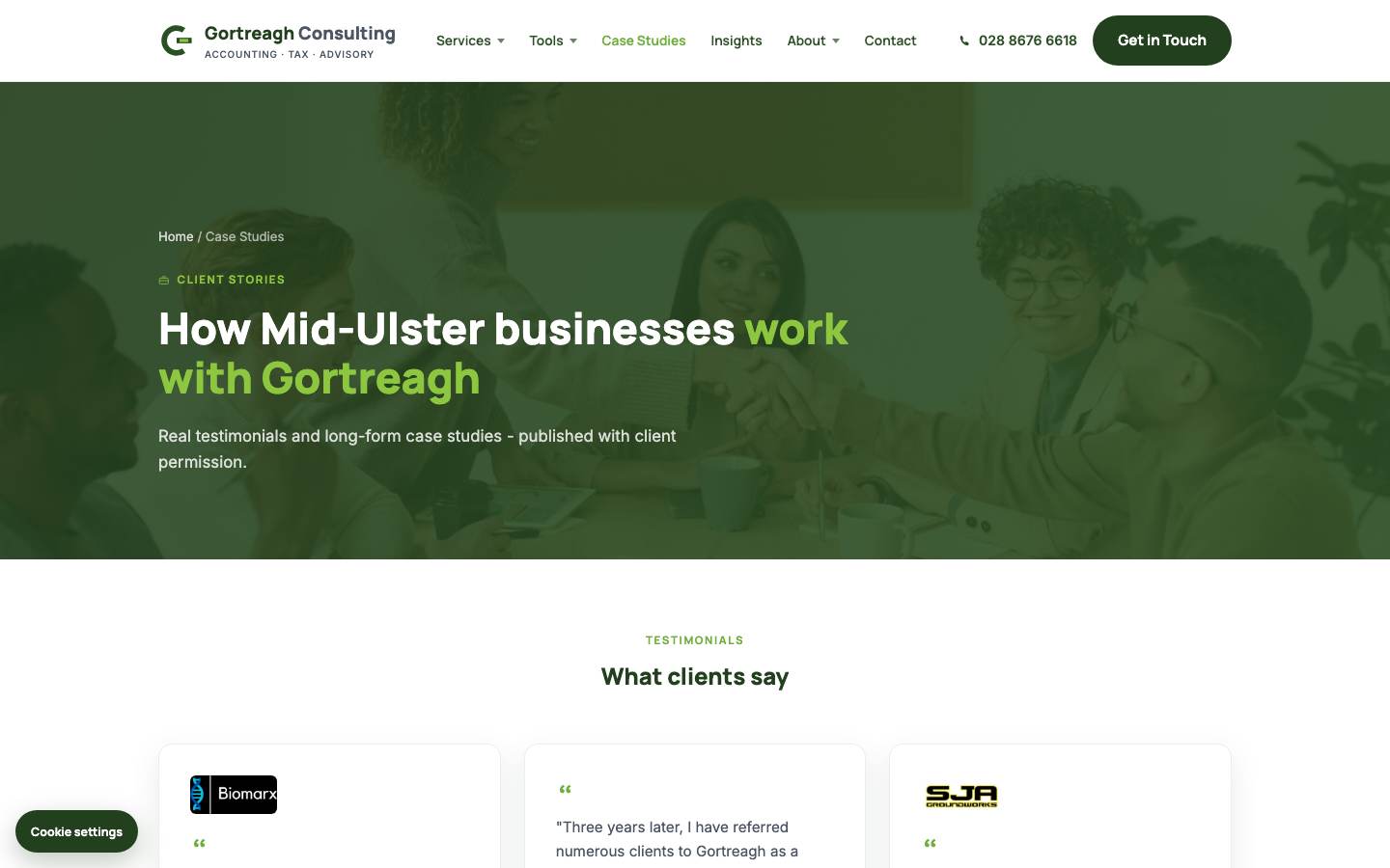 Client stories published by Gortreagh Consulting