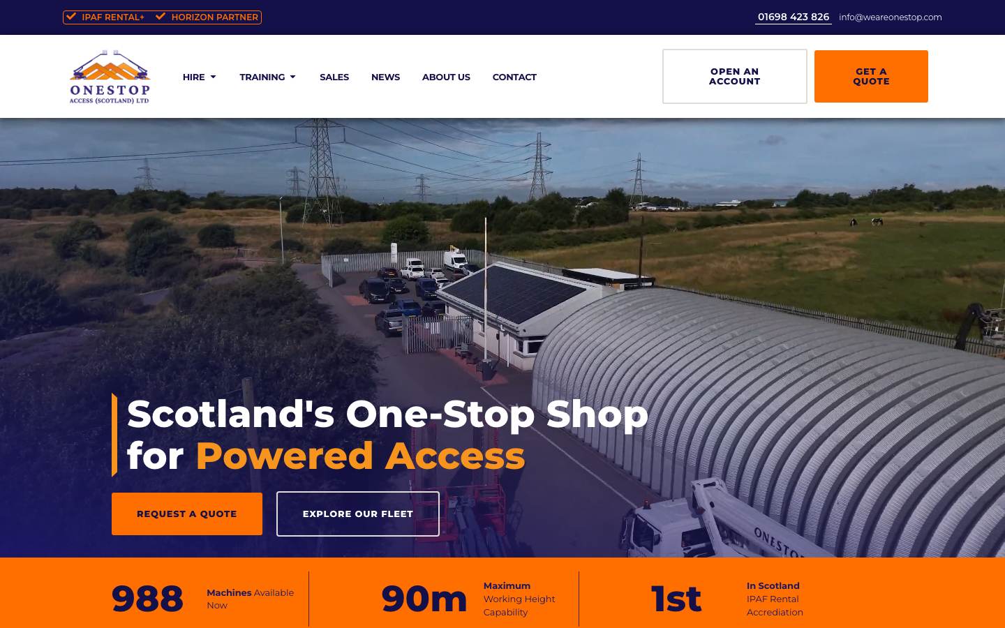 Onestop Access website on a desktop screen